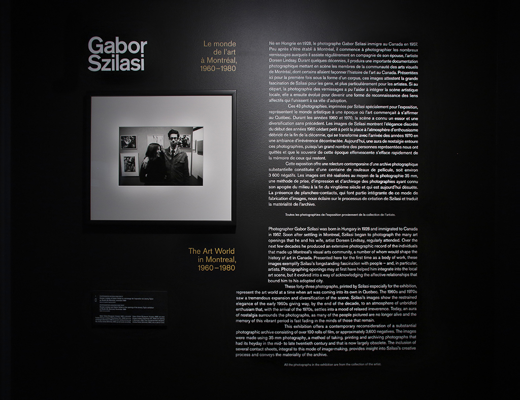 Gabor Szilasi – Le monde de l’art à Montréal 1960-1980
